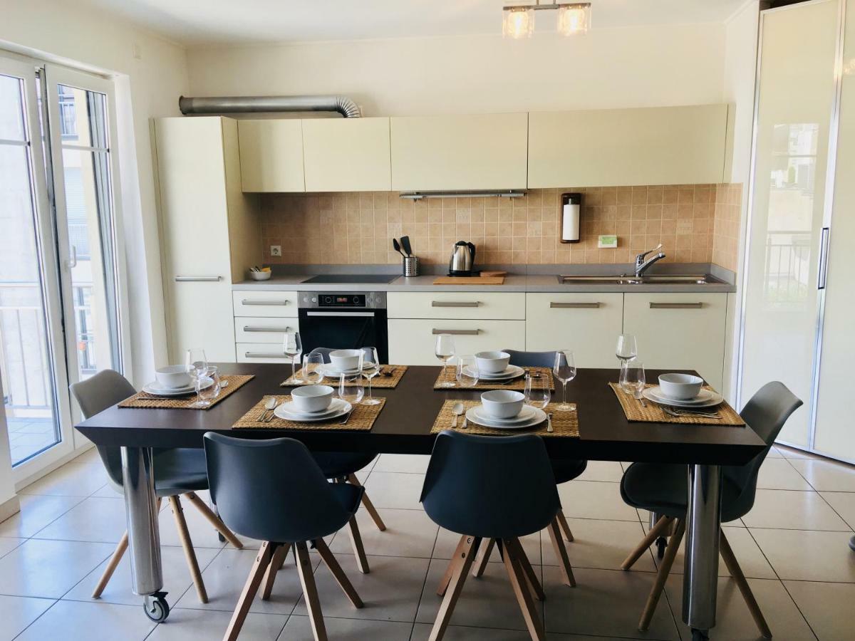 Art Deco 100M2 Flat 2 Min Walking From Train Station In City Center, Free Parking And Terrace - 2B Λουξεμβούργο Εξωτερικό φωτογραφία